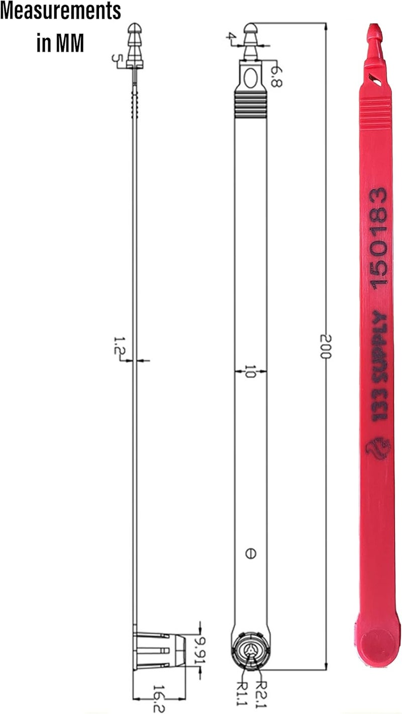 133 SUPPLY 200 Red Plastic Truck & Trailer Seals - Freight Load Security Seals - Image 5